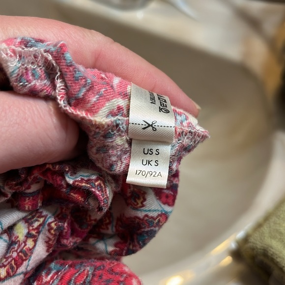 Free People Button Down Top Oversized Small - Picture 5 of 5